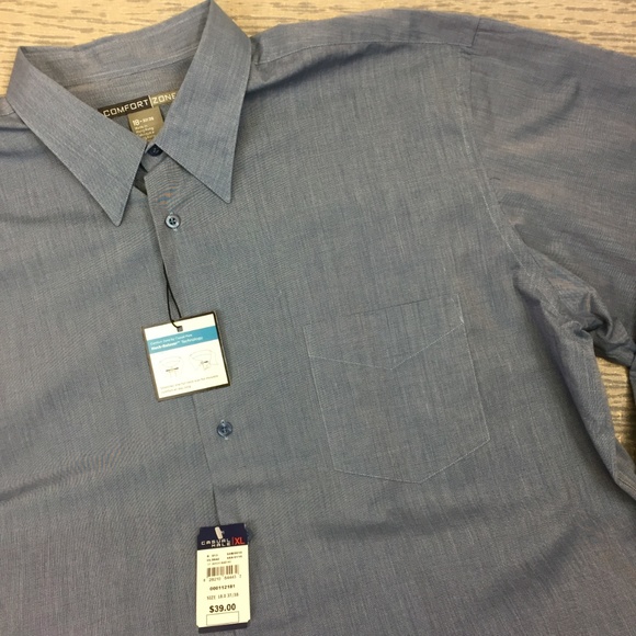 Comfort Zone blue button up shirt - Picture 2 of 6